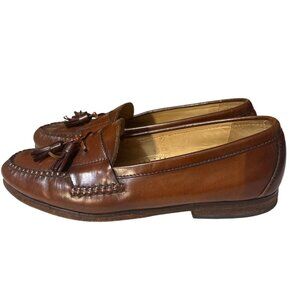 Cole Haan Mens Brown‎ Leather Tassel Loafers Size 10.5 D